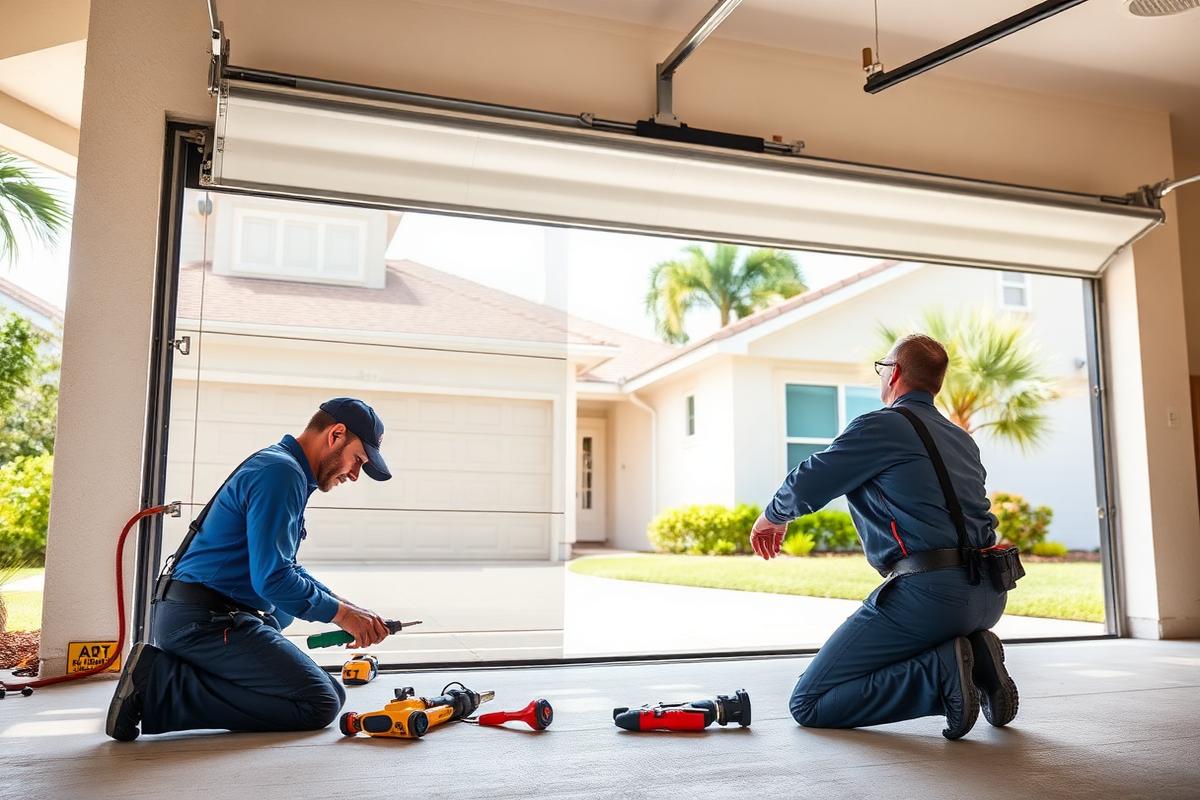 Garage Door Repair service performed by a Precision Garage Repair technician in Orlando, Florida