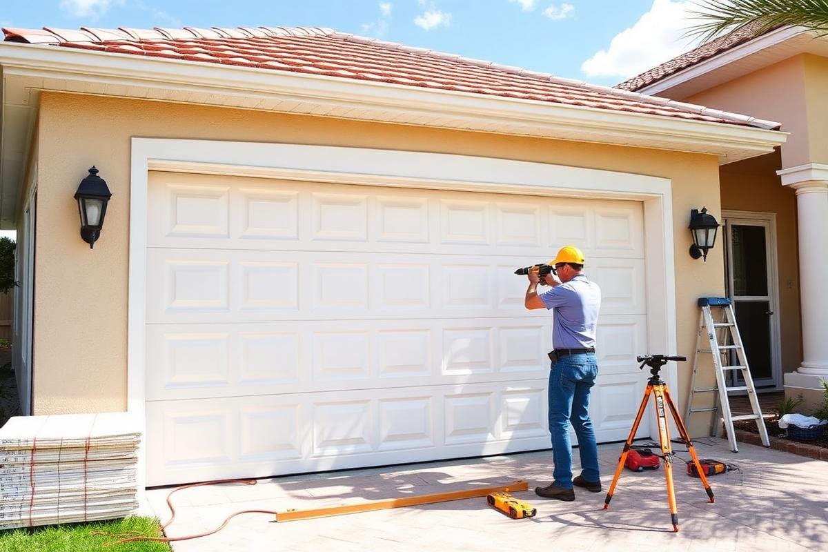 New Door Installation service performed by a Precision Garage Repair technician in Orlando, Florida